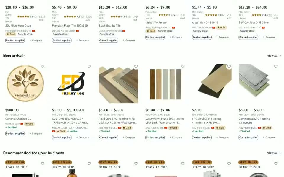 MadeInVietnam — page section, live capture